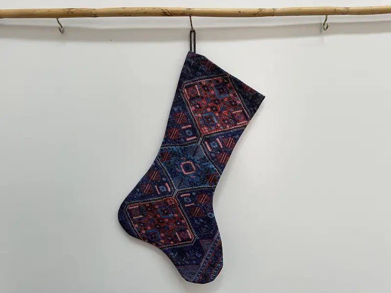 Vintage türkischer Kelim-Druckstrumpf – einzigartig, schick, bequem