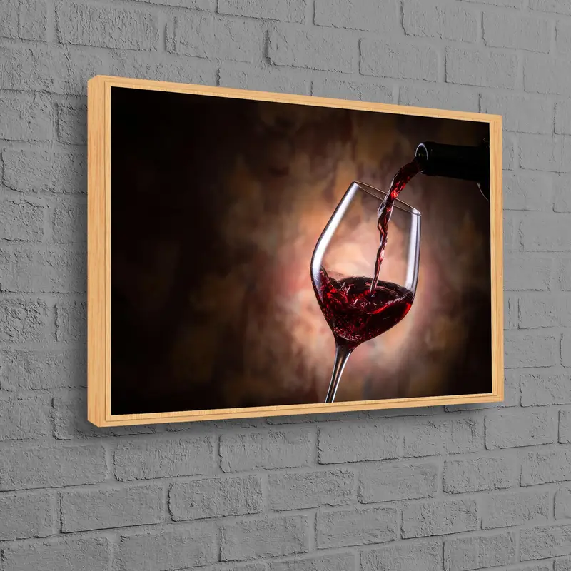 Arte en lienzo elegante: escena de vertido de vino para su comedor