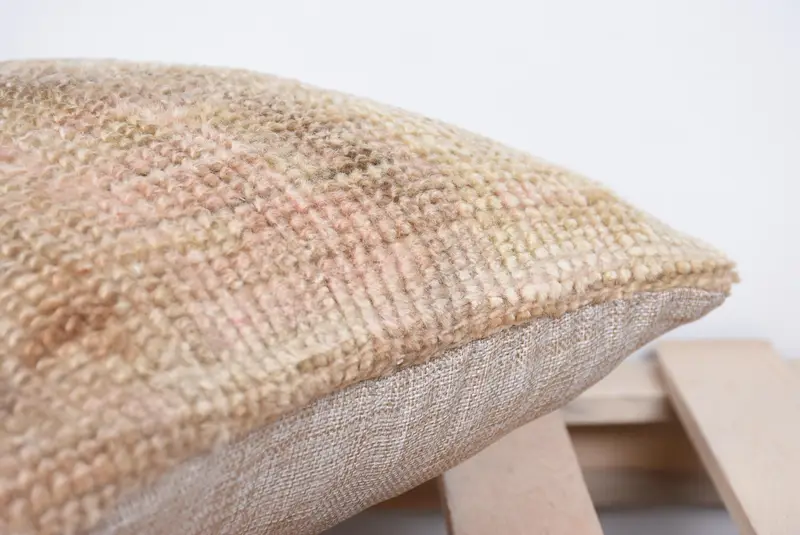 Pillow for Couch, Pillow Case, Natural Pillow Cover, Muted Cushion, Boho Pillow Sham Cover, Kilim Pillow, 12x12 Orange Cushion Case - 7
