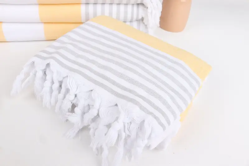 Gift For Him, Bridal Gifts, Monogram Turkish Towel, Quick-Dry Beach Towel, Florida Bachelorette Party Favors, 68x36 Cotton Striped Terry Towel - 5