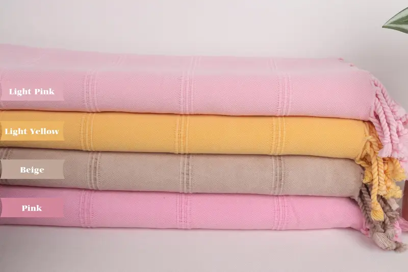 Monogram Turkish Towel, Organic Beach Towel, 68x40 Cotton Stonewashed Towel, Best Friend Gift Ideas, Personalized Gifts, Lightweight towel - 1