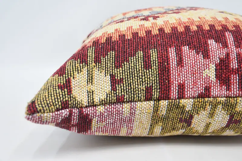 Kilim Cushion Sham, Boho Pillow Sham Cover, Interior Designer Pillow, Cushion, Bohemian Cushion Cushion Case, 20x28 Red Pillow Cover - 5