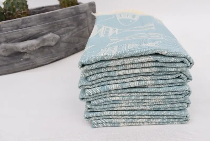 Turkish Hand Towel, Custom Hand Towel, Monogrammed Hand Towel, Bathroom Hand Towel, Bachelor Towel, Towel With Name, 28x20 Cotton Fish Design Towel - 6