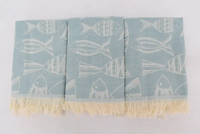 Turkish Hand Towel, Custom Hand Towel, Monogrammed Hand Towel, Bathroom Hand Towel, Bachelor Towel, Towel With Name, 28x20 Cotton Fish Design Towel - 5
