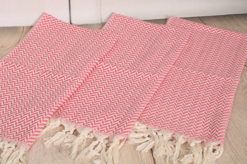 Yaz Hediyesi, Kişiselleştirilmiş El Havlusu, 36x18 Pamuklu Chevron Havlu, Kişiselleştirilmiş Türk Havlu, Konuk Havlu, Özel El Havlusu, Monogramlı El Havlusu - 6