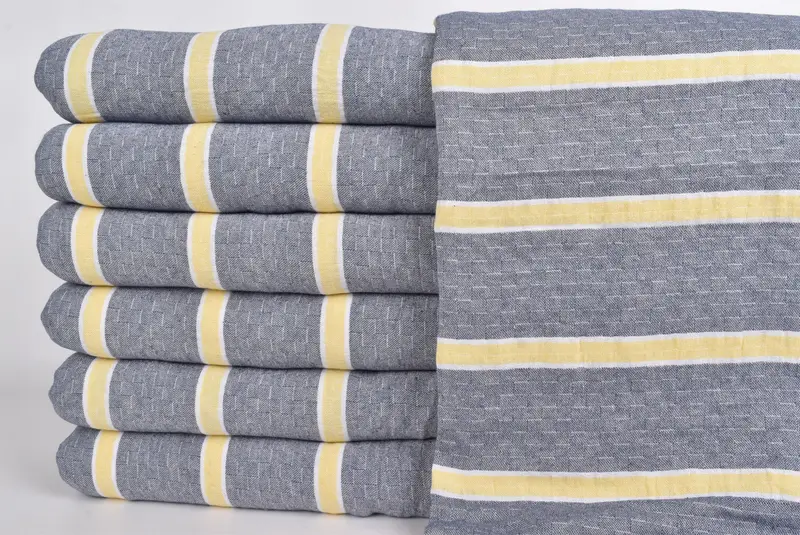 Bridesmaid Gifts, Throw Blankets, Woven Throw Blanket, Turkish Bedcover, 96x84 Cotton Striped Towel, Tablecloth, Personalized Home Gift Wedding - 3