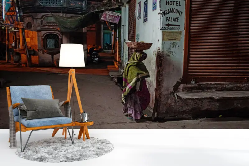 Street Landscape Wall Decor, Landscape Wall Mural, Heavy Bag on Head Wall Print, A Common Womans Story Wall Decor, 3D Wall Decor, - 4