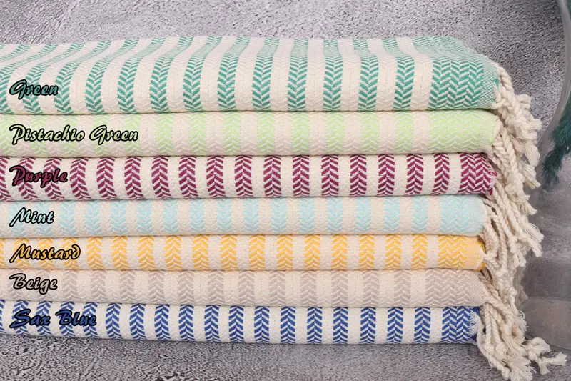 Custom Hand Towel, Personalized Gifts, Custom Wedding Gifts, Turkish Hand Towel, 40x18 Cotton Striped Towel, Hand Size Towels, Bachelorette Towel - 3