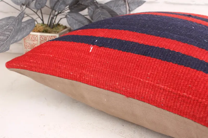 18x18 Red Pillow Case, Pillow Sham, Chair Cushion Cover, Boho Pillow, Natural Cushion Cover, Gift Pillow, Boho Pillow Sham Cover, Sofa Cushion Cover - 7