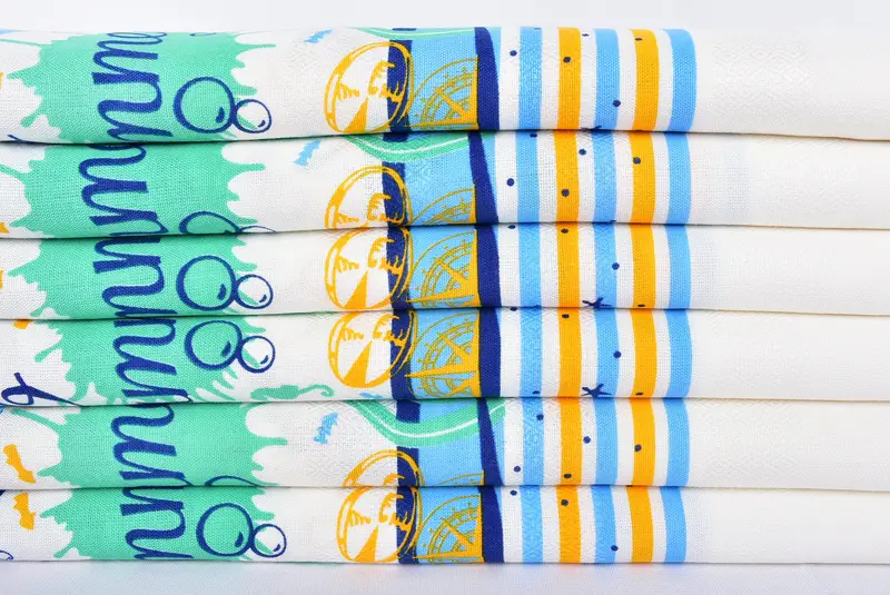 Gift For Mom, Organic Beach Towel, 70x40 Cotton Summer Patterned Towel, Personalized Gift, Lightweight towel, Bath towel, Bachelorette Favors Beach - 3