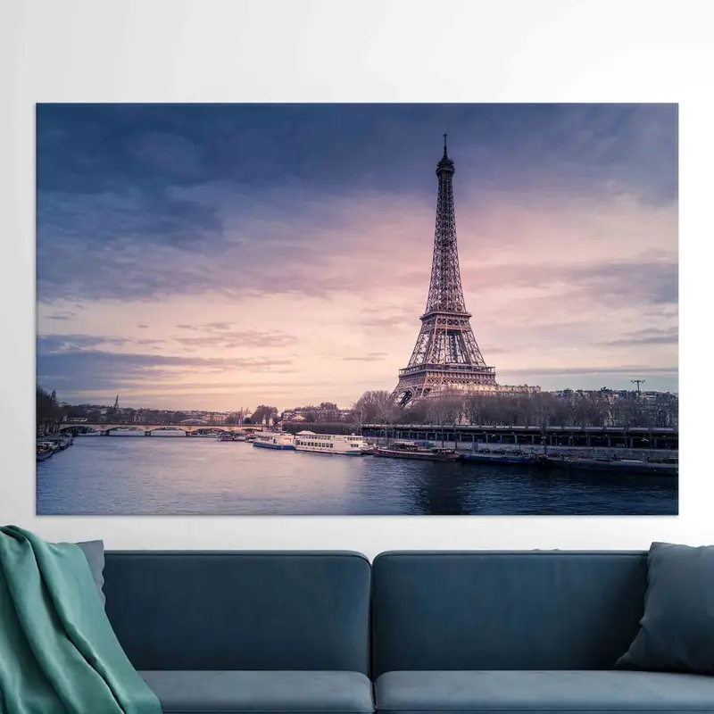 Bedruckte Leinwand für Eiffel-Liebhaber: Pariser Eleganz für Ihren Raum