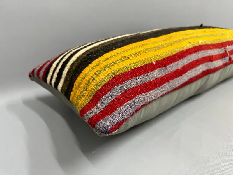 16x43 Red Pillow Case, Home Decor Pillow, Authentic Pillow, Antique Pillows, Pillow Sham, Accent Pillow Sham, Ethnical Kilim Rug Pillow - 6