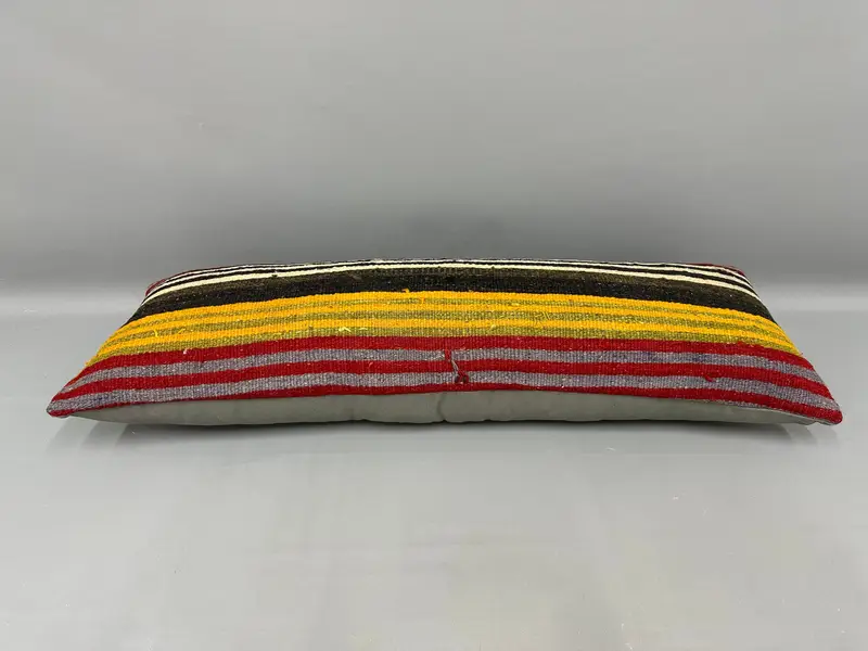 16x43 Red Pillow Case, Home Decor Pillow, Authentic Pillow, Antique Pillows, Pillow Sham, Accent Pillow Sham, Ethnical Kilim Rug Pillow - 7