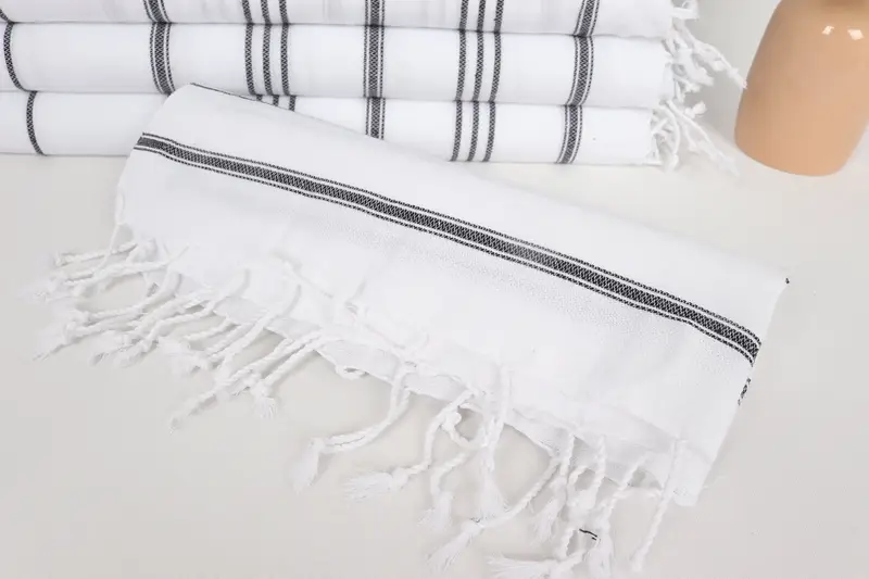 40x24 Cotton Striped Towel, Organic Towel, Boyfriend Gift, Small Bath Towels, Bathroom Towels, Gift For Her, Wedding Favors, Wedding Shower Gift - 4