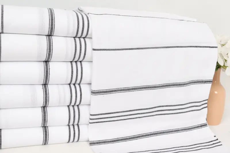 40x24 Cotton Striped Towel, Organic Towel, Boyfriend Gift, Small Bath Towels, Bathroom Towels, Gift For Her, Wedding Favors, Wedding Shower Gift - 2