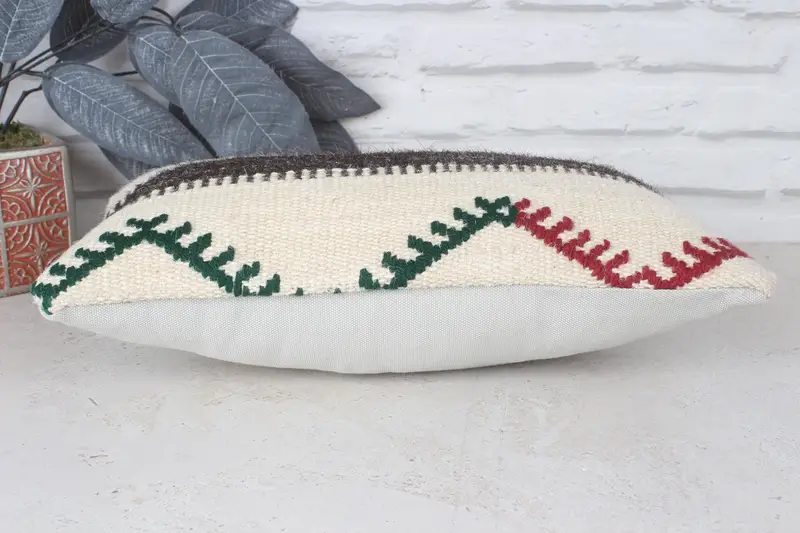 Outdoor Bolster Cushion Cover, Antique Pillows, 8x16 Beige Pillow, Nautical Throw Cushion, Vintage Kilim Pillow, Cushion Case, Vintage Pillow - 5