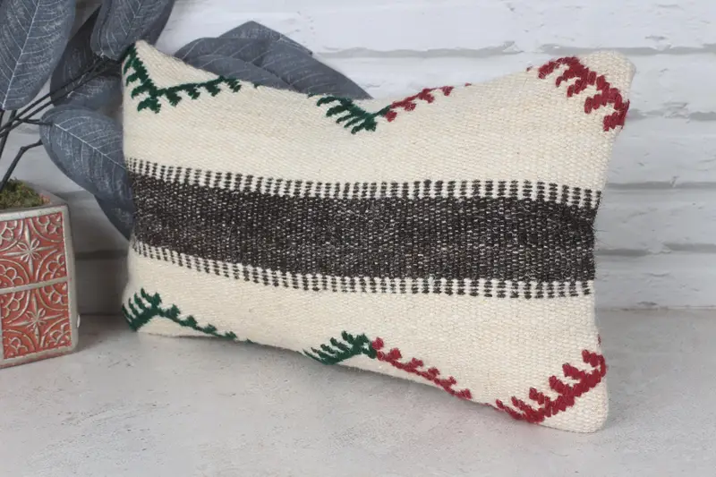 Outdoor Bolster Cushion Cover, Antique Pillows, 8x16 Beige Pillow, Nautical Throw Cushion, Vintage Kilim Pillow, Cushion Case, Vintage Pillow - 3