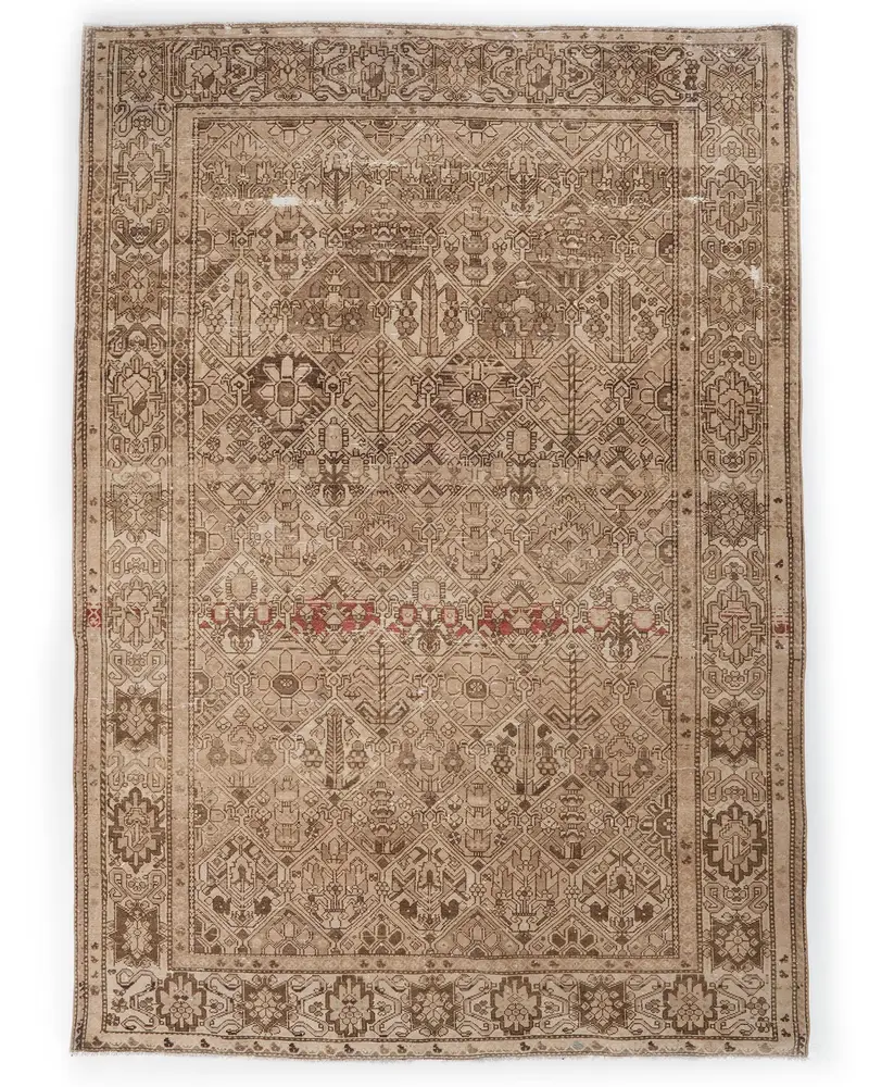 Zarif Bej Halı, 7,1x9,9 ft Sağlam Konfor