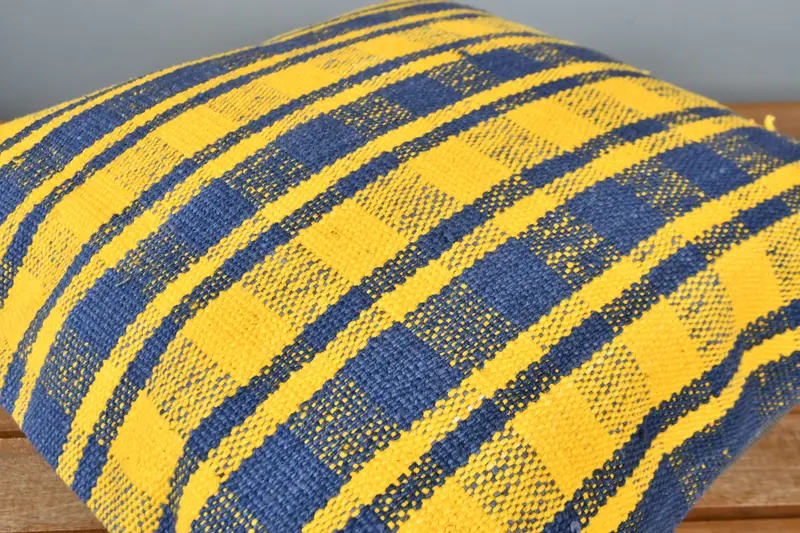 Gift Pillow, Vintage Throw Pillow Case, Pillow, 16x16 Yellow Cushion Cover, Throw Kilim Pillow, Vintage Kilim Pillow, Comfy Throw Pillow Cover - 4