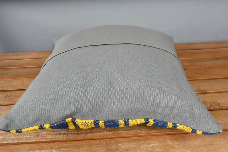 Gift Pillow, Vintage Throw Pillow Case, Pillow, 16x16 Yellow Cushion Cover, Throw Kilim Pillow, Vintage Kilim Pillow, Comfy Throw Pillow Cover - 5