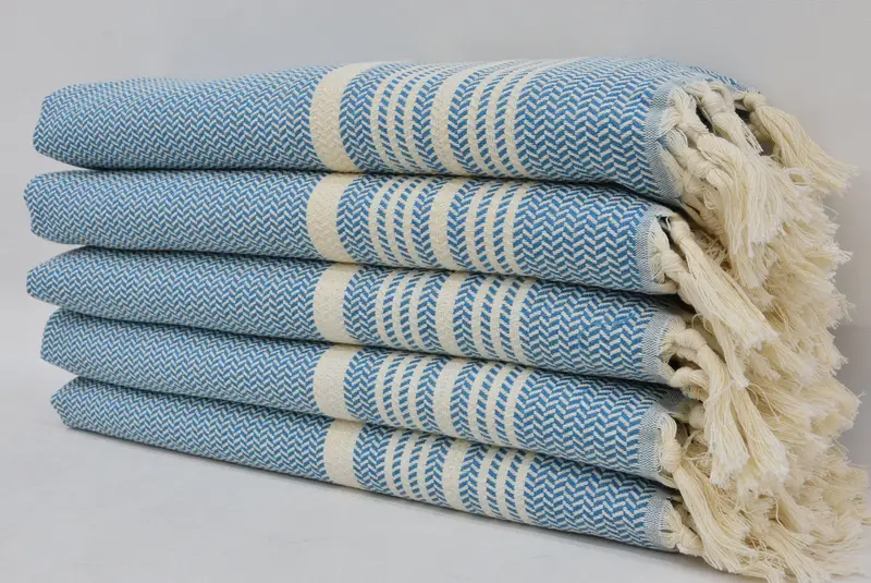 Small Bath Towels, Wedding Anniversary Gift, Turkish Towel Hand Towel, 40x18 Cotton Striped Towel, Best Friend Christmas Gift, Personalized Gifts - 1
