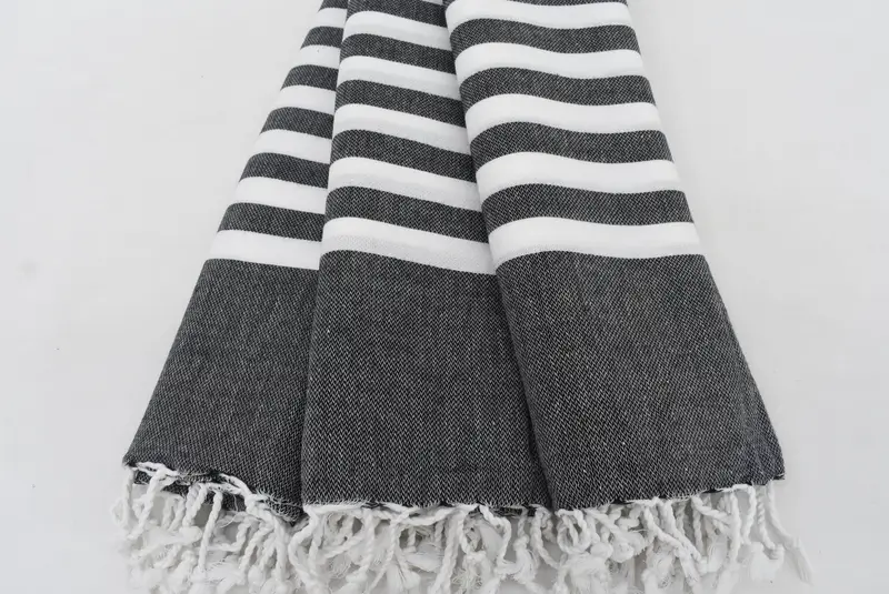 Custom Turkish Towel, Beach Towel Bulk, Thin towel, Turkish beach towel, Wedding Shower Gift, 70x40 Cotton Striped Towel, Sand-Resistant Peshtemal - 3