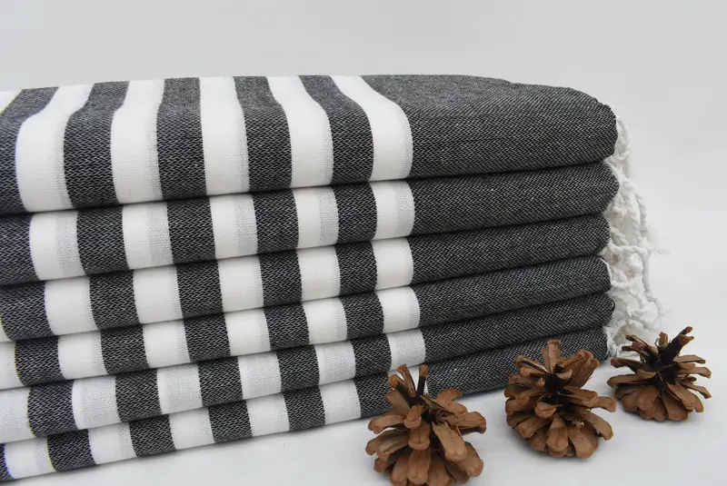 Custom Turkish Towel, Beach Towel Bulk, Thin towel, Turkish beach towel, Wedding Shower Gift, 70x40 Cotton Striped Towel, Sand-Resistant Peshtemal - 2