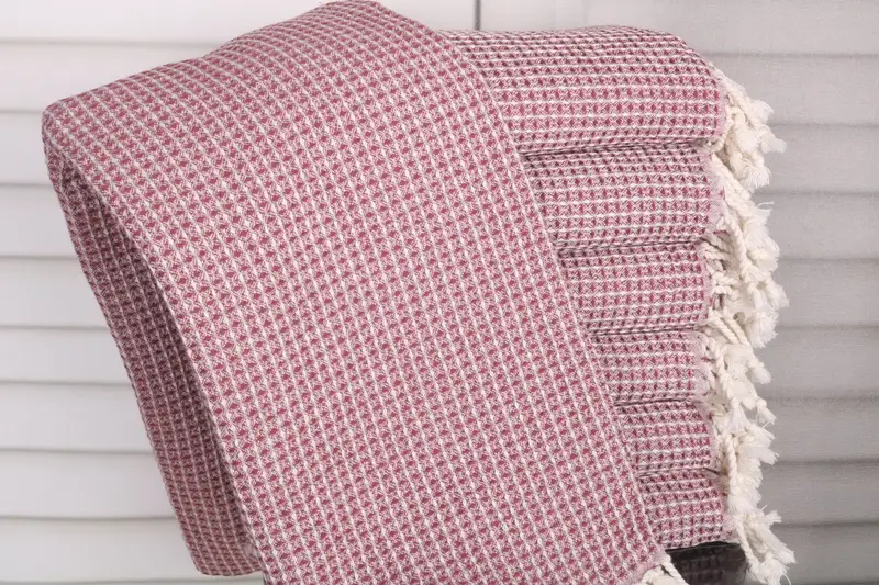 Damson Cotton Towel Waffle Towel Custom Wedding Gift, 36x67 Inches