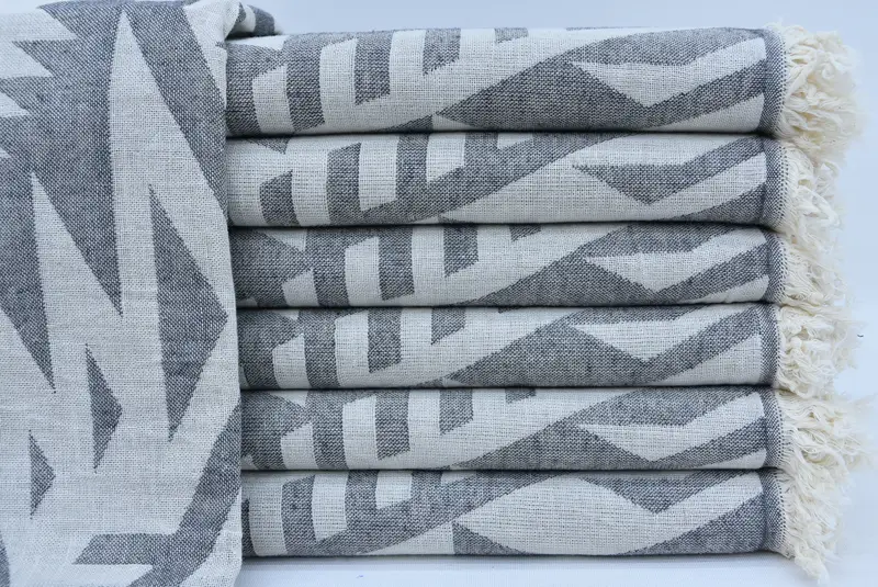 Wedding Gifts Towel, 76x40 Cotton Geometric Towel, Best Friend Gift, Beach Wedding Favor, Sand-free towel, Christmas Favors, Bridesmaid Towel - 2