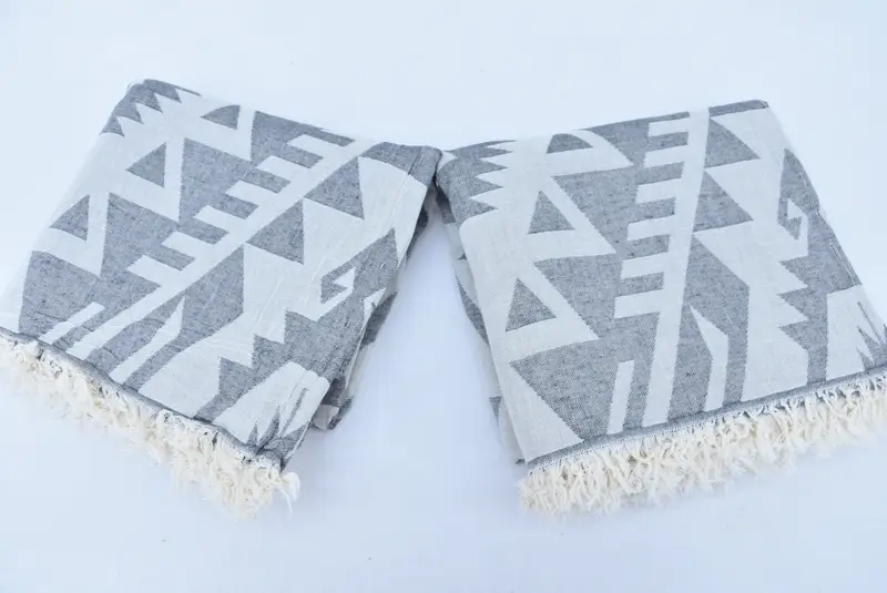 Wedding Gifts Towel, 76x40 Cotton Geometric Towel, Best Friend Gift, Beach Wedding Favor, Sand-free towel, Christmas Favors, Bridesmaid Towel - 5
