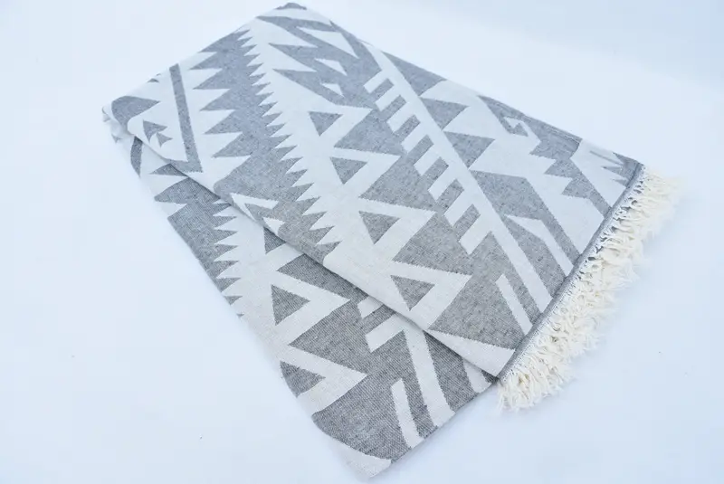 Wedding Gifts Towel, 76x40 Cotton Geometric Towel, Best Friend Gift, Beach Wedding Favor, Sand-free towel, Christmas Favors, Bridesmaid Towel - 6