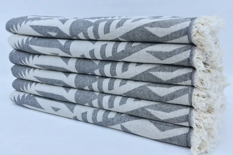 Wedding Gifts Towel, 76x40 Cotton Geometric Towel, Best Friend Gift, Beach Wedding Favor, Sand-free towel, Christmas Favors, Bridesmaid Towel - 4