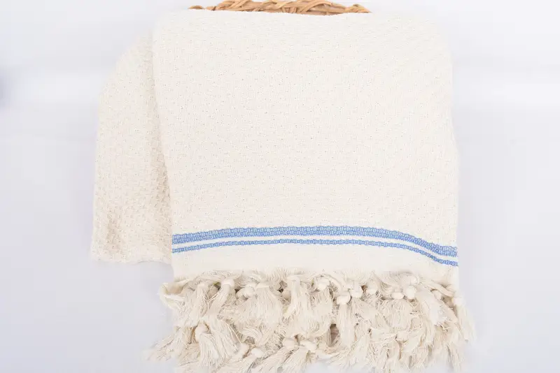 94x92 Cotton Striped Towel, Custom Gifts, Turkish Towel Blanket, Bridesmaid Gifts, Personalized Gifts, Turkish Throw Blanket, Woven Throw Blanket - 5