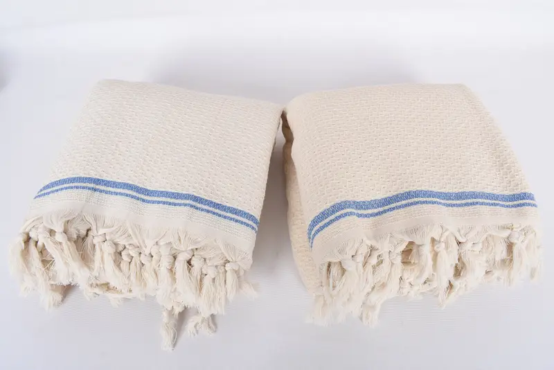 94x92 Cotton Striped Towel, Custom Gifts, Turkish Towel Blanket, Bridesmaid Gifts, Personalized Gifts, Turkish Throw Blanket, Woven Throw Blanket - 6