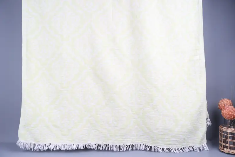 Personalized Pistachio Green Turkish Beach Towel, Baroque, 36x67 Inches