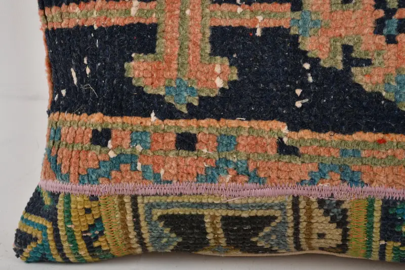 12x20 Blue Cushion Case, Boho Pillow Sham Cover, Luxury Pillow Cover, Neutral Pillow, Handmade Kilim Cushion, Pillow, Interior Designer Pillow - 4