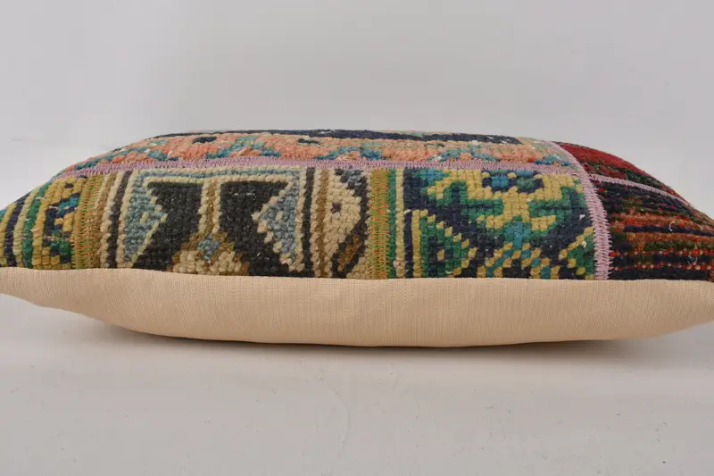 12x20 Blue Cushion Case, Boho Pillow Sham Cover, Luxury Pillow Cover, Neutral Pillow, Handmade Kilim Cushion, Pillow, Interior Designer Pillow - 5