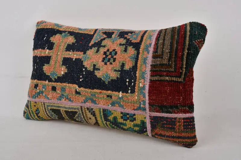 12x20 Blue Cushion Case, Boho Pillow Sham Cover, Luxury Pillow Cover, Neutral Pillow, Handmade Kilim Cushion, Pillow, Interior Designer Pillow - 3