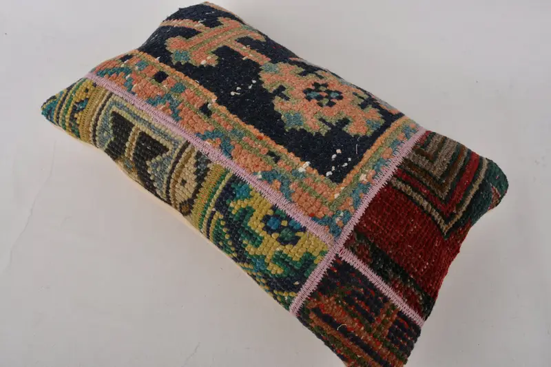 12x20 Blue Cushion Case, Boho Pillow Sham Cover, Luxury Pillow Cover, Neutral Pillow, Handmade Kilim Cushion, Pillow, Interior Designer Pillow - 6