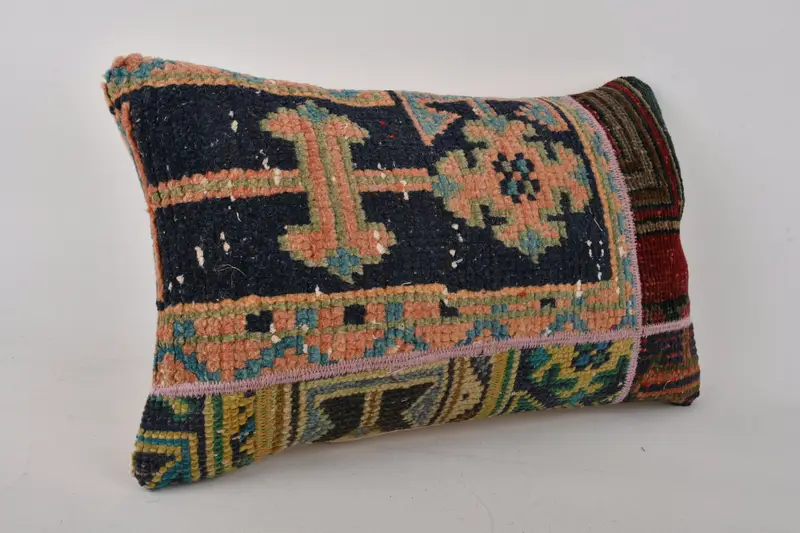 12x20 Blue Cushion Case, Boho Pillow Sham Cover, Luxury Pillow Cover, Neutral Pillow, Handmade Kilim Cushion, Pillow, Interior Designer Pillow - 2