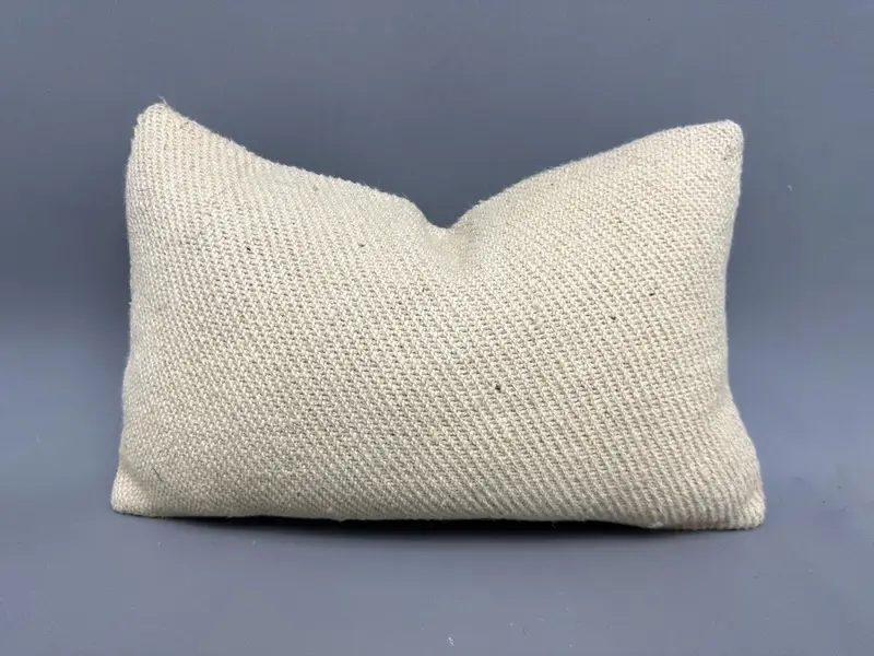 Pet Pillow Case, Pillow for Sofa, Cushion Cover, 12x20 Beige Cushion Cover, Boho Pillow, Turkish Kilim Pillow, One Of A Kind Cushion Case - 1