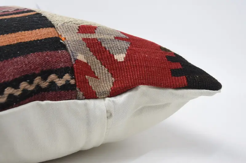 16x48 Beige Pillow Case, Throw Kilim Pillow, Pillow Sham, Aztec Pillow Sham, Kilim Pillow, Meditation Cushion Case, Handmade Kilim Cushion - 5