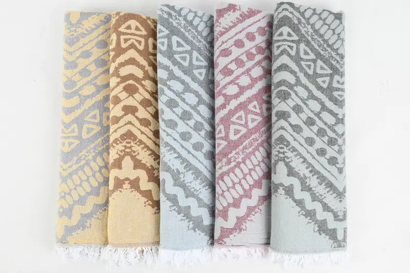 Engagement Gift, 68x40 Cotton Striped Towel, Personalized Gift, Handmade Turkish bath towel for summer vacation, Hammam towel, Luxury towel - 4