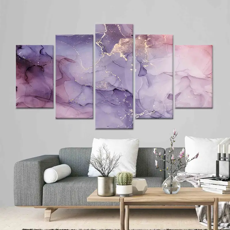 エレガントで豪華な大理石プリントキャンバス - 芸術的な優雅さ