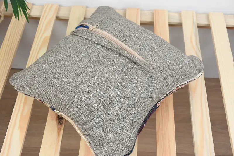 Bolster Pillow Sham, 14x14 Brown Pillow Cover, Antique Pillows, Home Decor Pillow, Yoga Pillow Sham, Gift Pillow, Pillow Sham - 8
