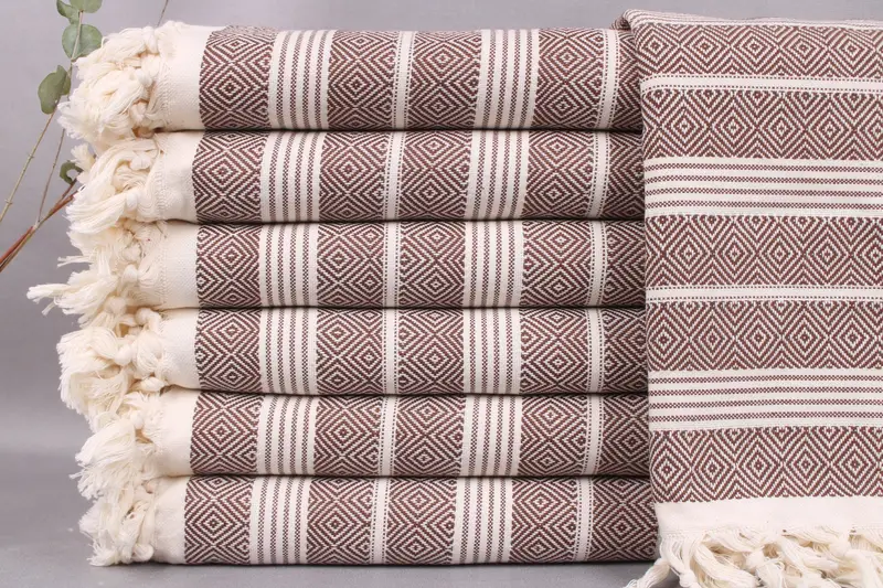 Bridesmaid Gifts Monogram Beach Towel Brown Diamond Towel 38x69 Inches