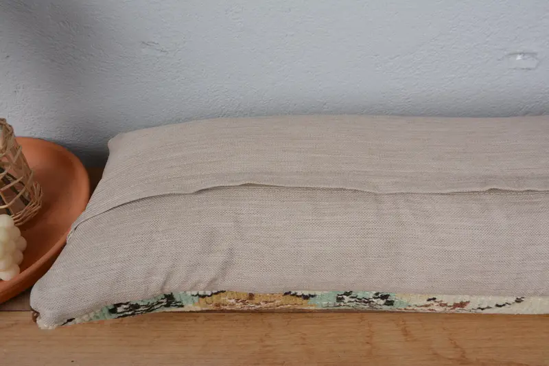 Antique Pillows, Cozy Throw Pillow Cover, Cushion Case, 12x36 Green Cushion Case, Kilim Pillow, Interior Designer Pillow - 6
