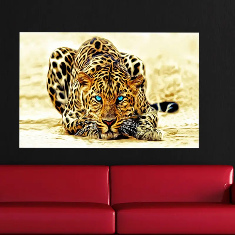 Zarif Leopar Desenli Cam: Trendy Çatı Katları için Modern Kaplan Teması