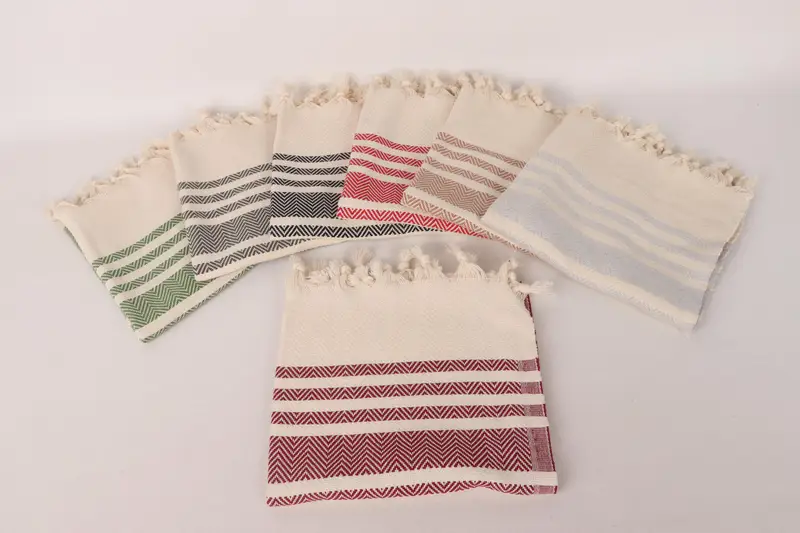 Beach Wedding Favor, 36x20 Cotton Herringbone Towel, Small Bath Towels, Monogram Hand Towel, Spa Towel, Boyfriend Christmas Gift, Wedding Favors - 3