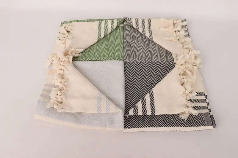 Beach Wedding Favor, 36x20 Cotton Herringbone Towel, Small Bath Towels, Monogram Hand Towel, Spa Towel, Boyfriend Christmas Gift, Wedding Favors - 4